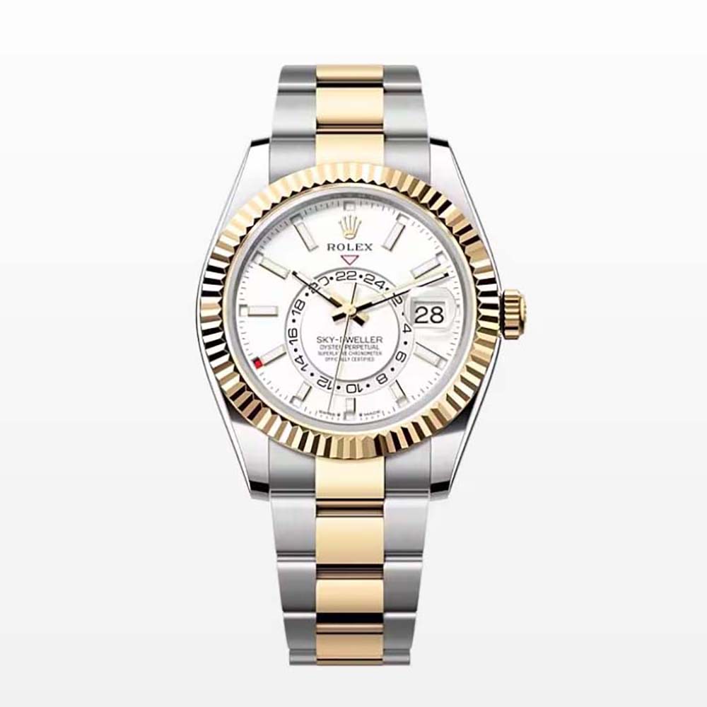 Rolex Men More Sky-Dweller Technical Details 42 mm in Oystersteel and Yellow Gold (1)
