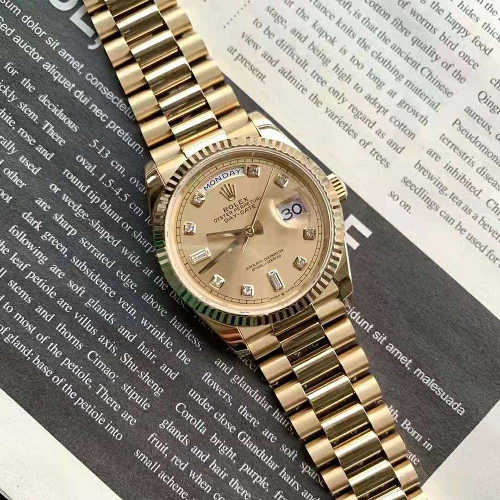 Rolex Women More Day-Date Technical Details 36 mm in 18 Yellow Gold (4)