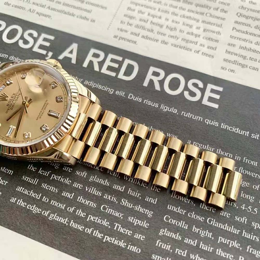 Rolex Women More Day-Date Technical Details 36 mm in 18 Yellow Gold (7)