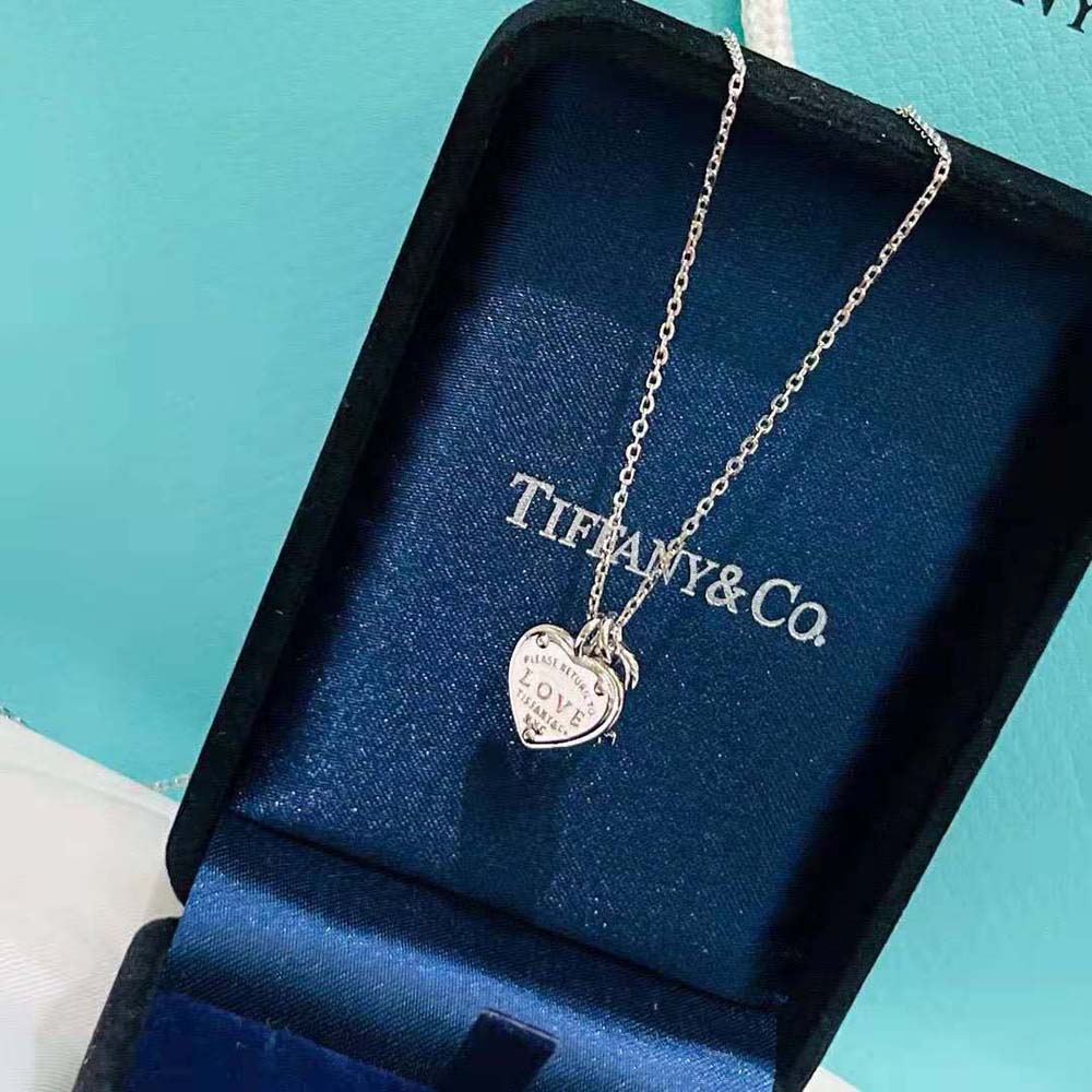 Tiffany Love Heart Tag Key Pendant in Silver (2)