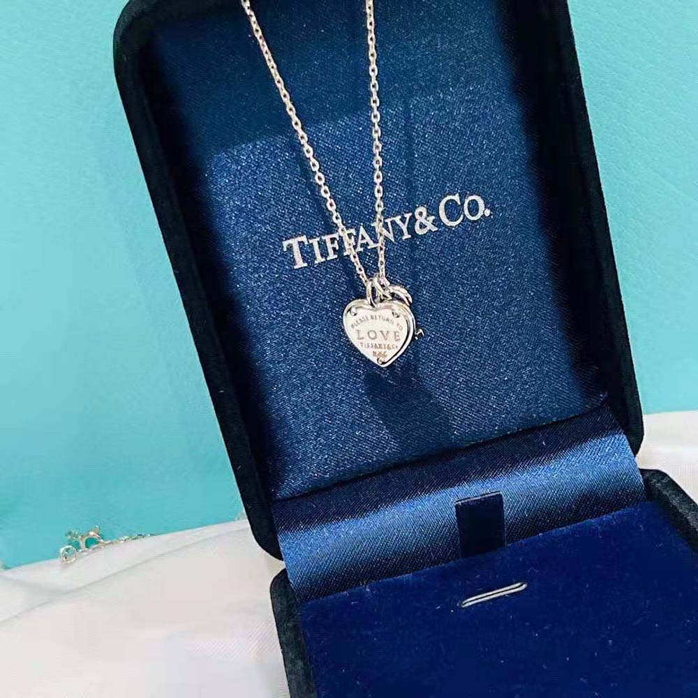 Tiffany Love Heart Tag Key Pendant in Silver (4)