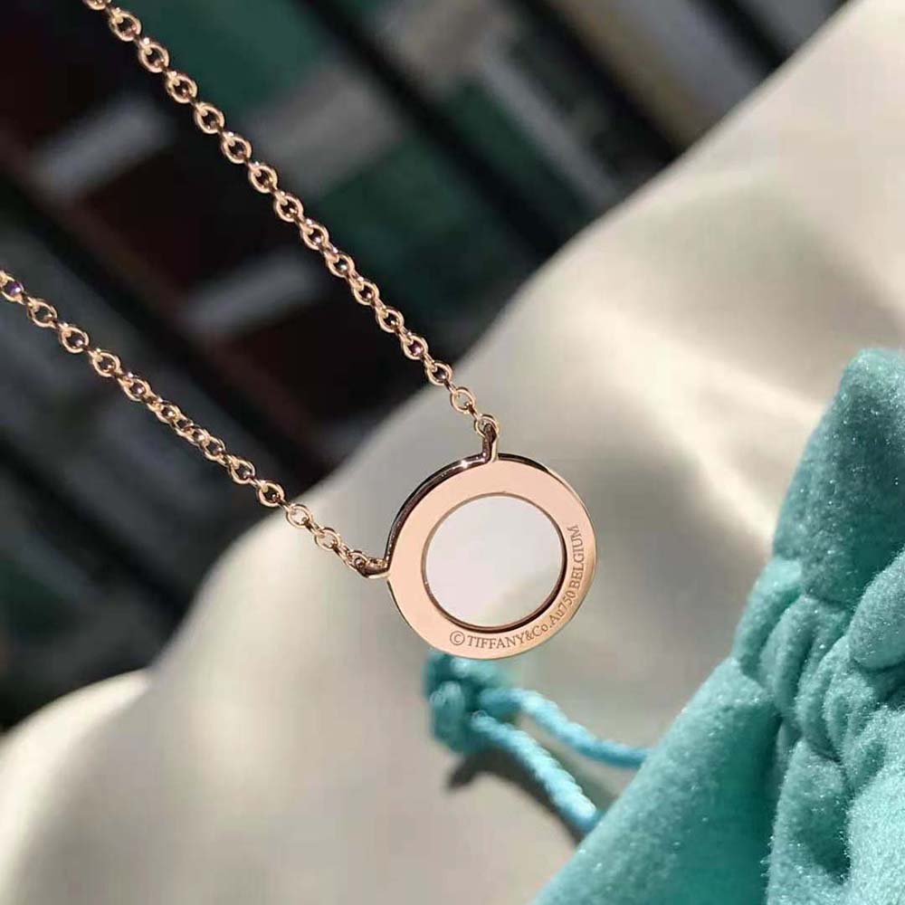 Tiffany T Diamond and Mother-of-pearl Circle Pendant in Rose Gold (5)
