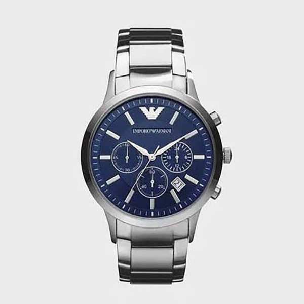Armani Men Chronograph Stainless Steel Watch 43 mm-Navy (1)