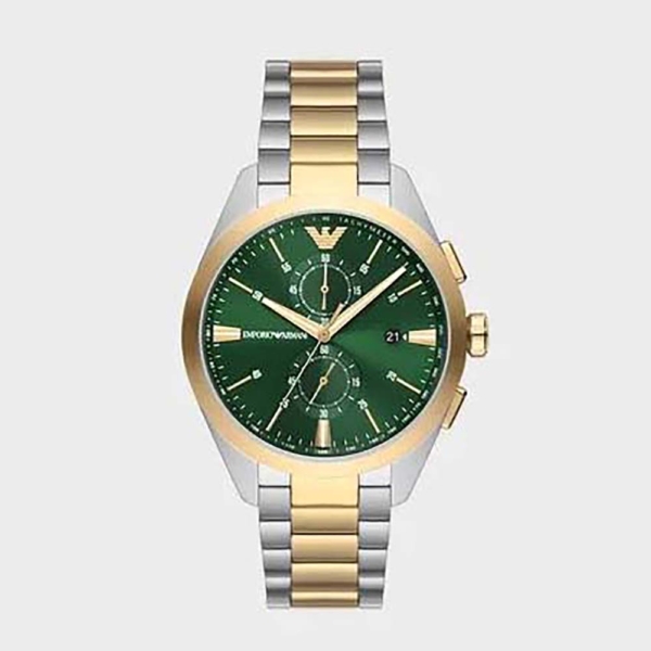 Armani Men Chronograph Two-Tone Stainless Steel Watch 43mm in Stainless Steel (1)