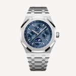 Audemars Piguet Herren Royal Oak Perpetual Calendar 41 mm in Edelstahl-Marineblau