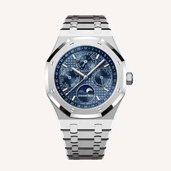 Audemars Piguet Men Royal Oak Perpetual Calendar 41 mm in Stainless Steal-Navy (1)
