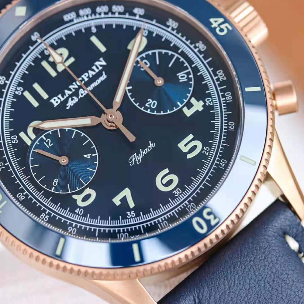 Blancpain Men From the Air Command Collection 42.5 MM in Red Gold (6)