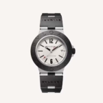 Bulgari Men Aluminium Watch Automatic Winding 40 mm in Aluminium Titanium-White