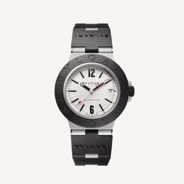 Bulgari Men Aluminium Watch Automatic Winding 40 mm in Aluminium Titanium-White (1)
