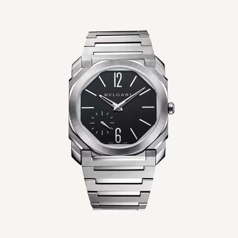 Bulgari Men Octo Finissimo Automatic Winding 40 mm in Stainless Steel-Black (1)