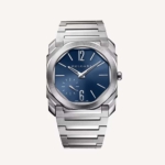 Bulgari Men Octo Finissimo Automatic Winding 40 mm in Stainless Steel-Navy