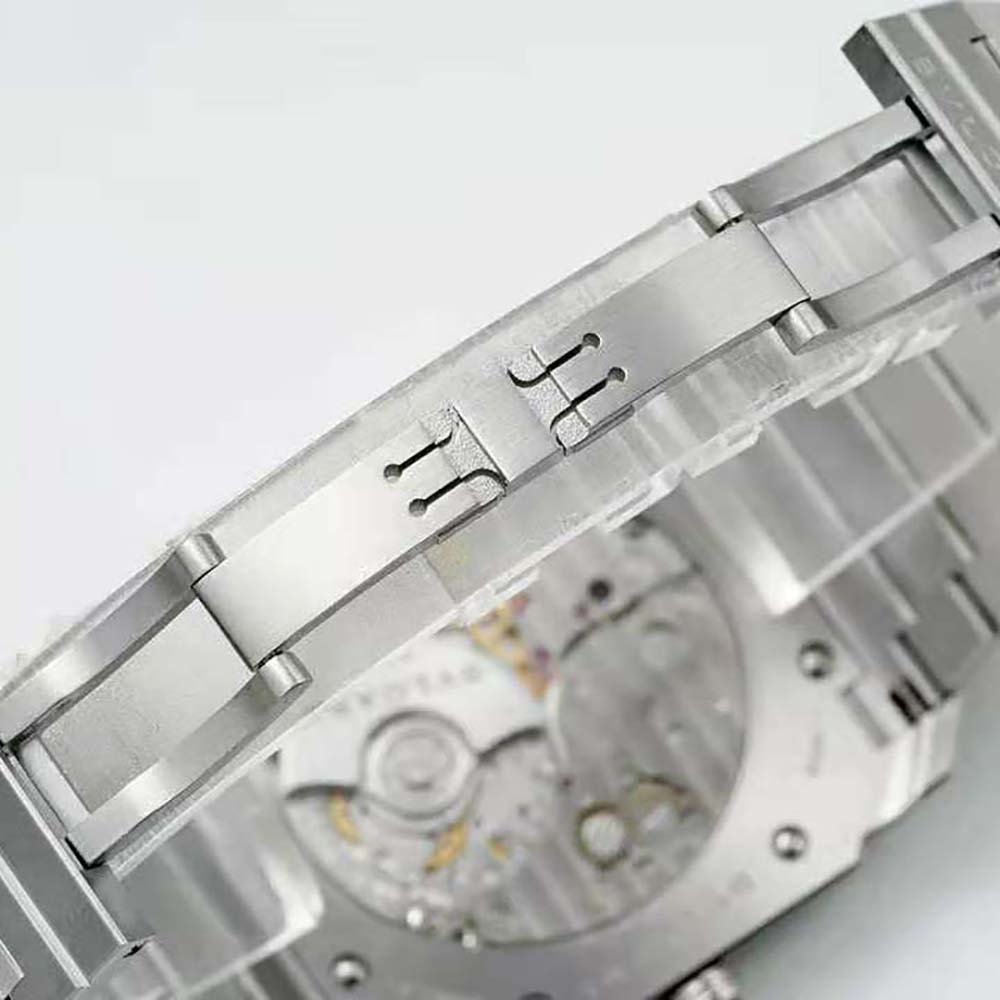 Bulgari Men Octo Finissimo Automatic Winding 40 mm in Stainless Steel-Navy (9)