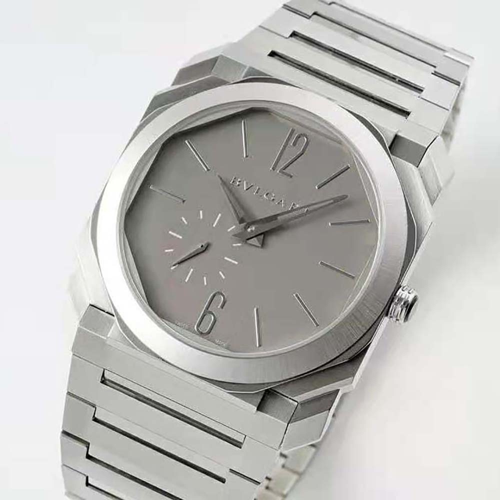 Bulgari Men Octo Finissimo Automatic Winding 40 mm in Stainless Steel-Silver (2)