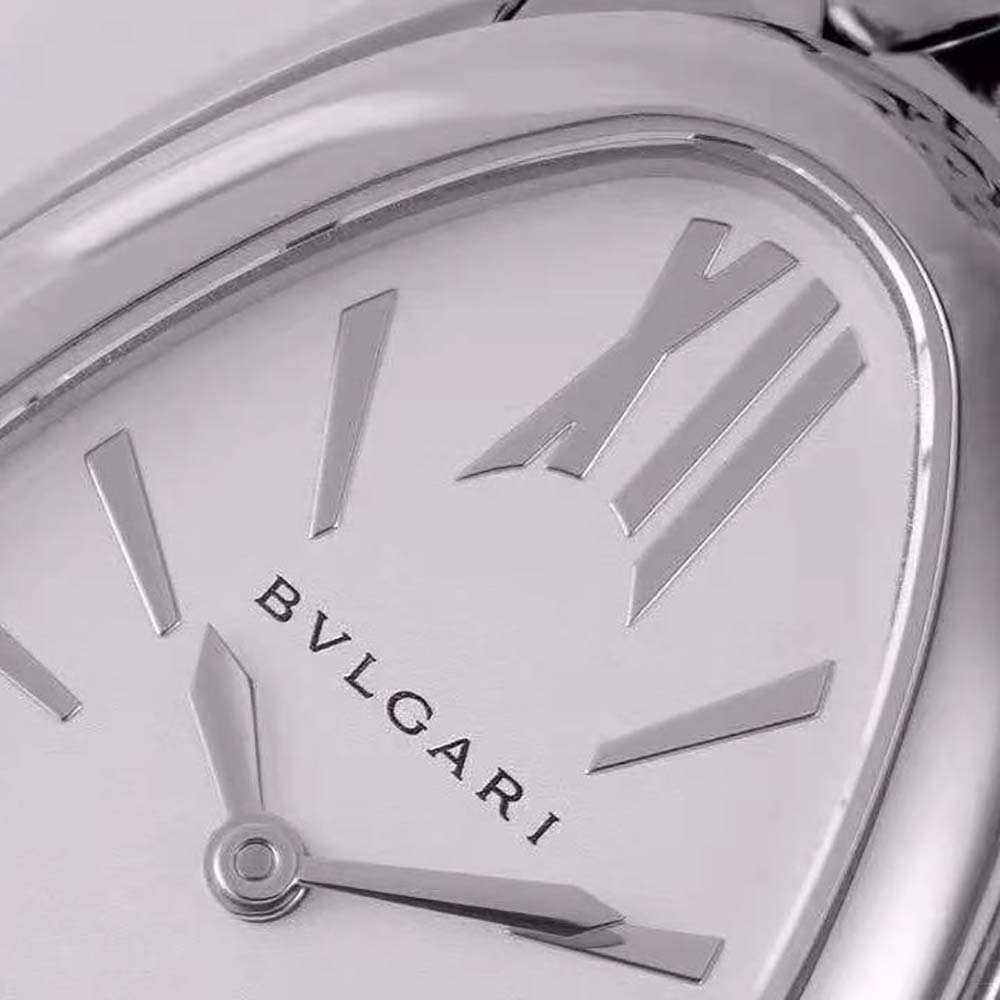 Bulgari Women Serpenti Seduttori Watch Quartz Movement 33 mm in Stainless Steel-White (5)