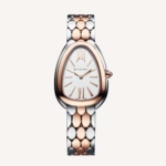 Bulgari Women Serpenti Seduttori Watch Quartz Movement 33 mm in Steel and Gold-White