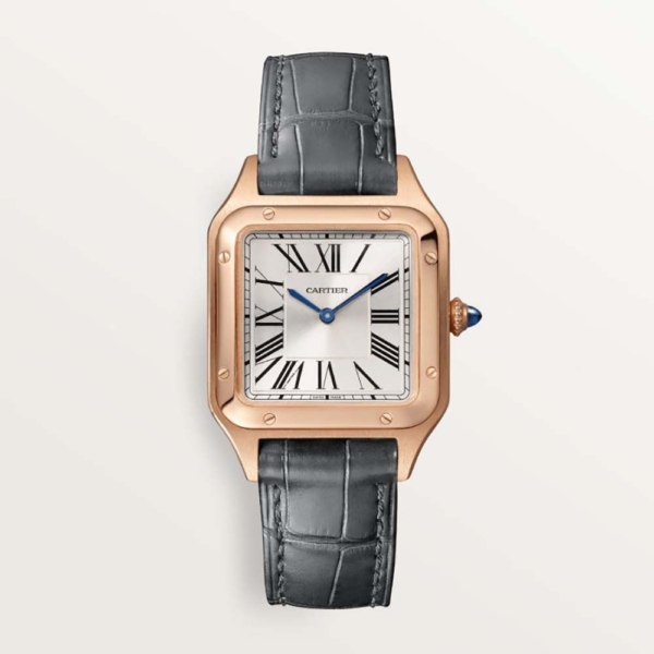 Cartier Women Santos-Dumont Watch Quartz Movement in Rose Gold-Silver (1)