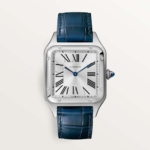 Cartier Women Santos-Dumont Watch Quartz Movement in Steel-Navy