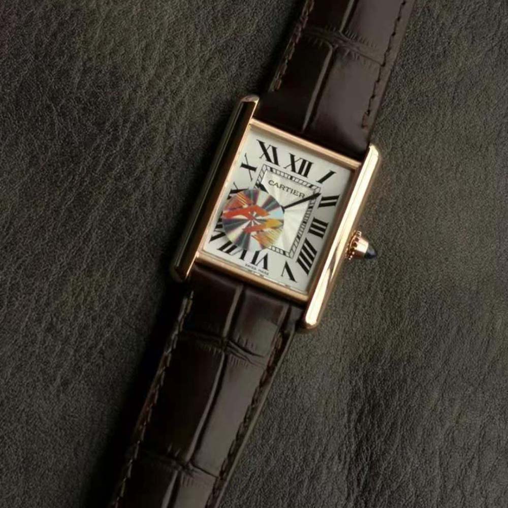 Cartier Women Tank Louis Cartier Watch Manufacture Mechanical in Rose Gold (4)