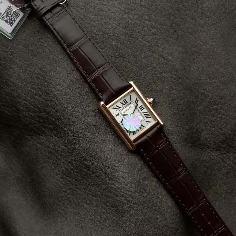 Cartier Women Tank Louis Cartier Watch Manufacture Mechanical in Rose Gold (8)