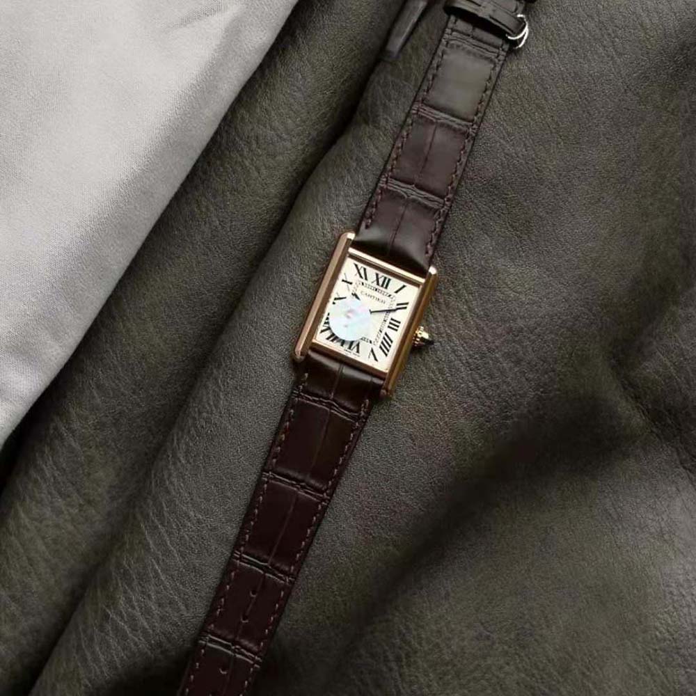 Cartier Women Tank Louis Cartier Watch Manufacture Mechanical in Rose Gold (9)