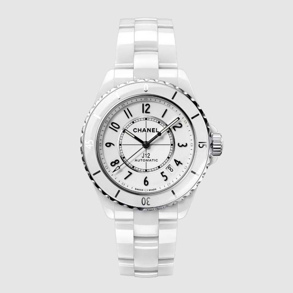 Chanel Women J12 Watch Caliber 12.1 Self-winding 38 mm in Steel-White (1)