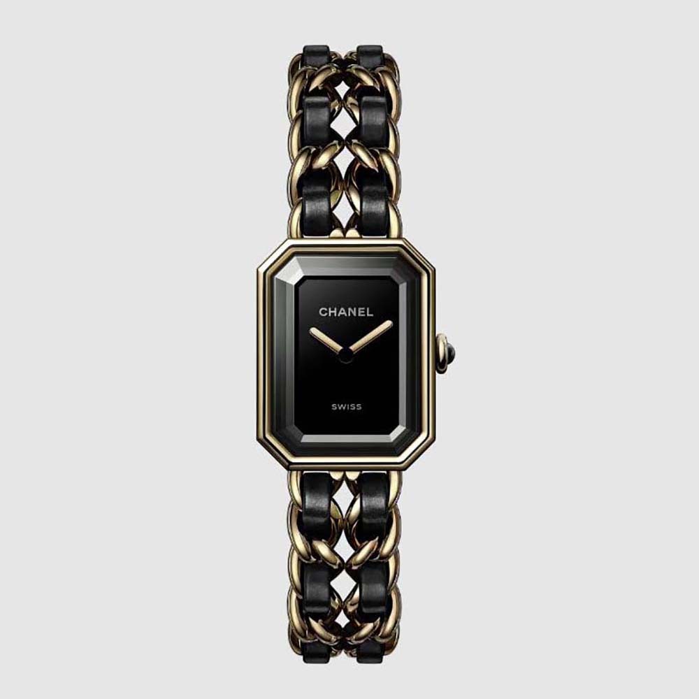 Chanel Women Première Edition Originale Quartz Movement in Steel and Yellow Gold-Black