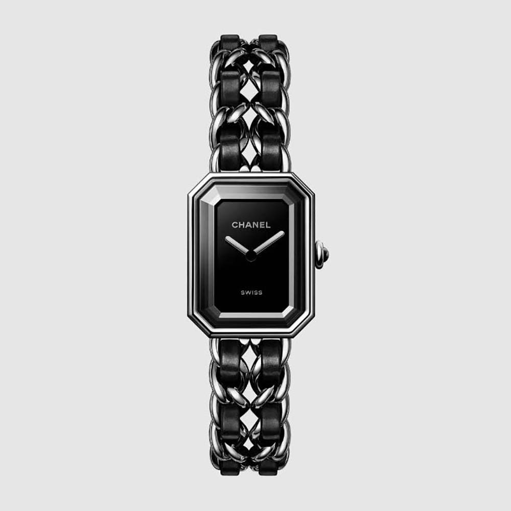 Chanel Women Première Iconic Chain Watch Quartz Movement in Steel-Black (1)