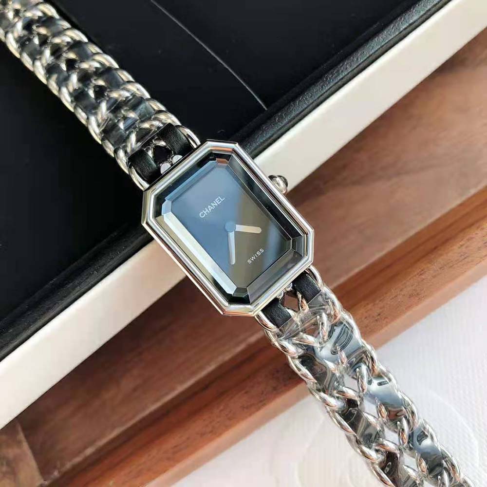 Chanel Women Première Iconic Chain Watch Quartz Movement in Steel-Black (2)