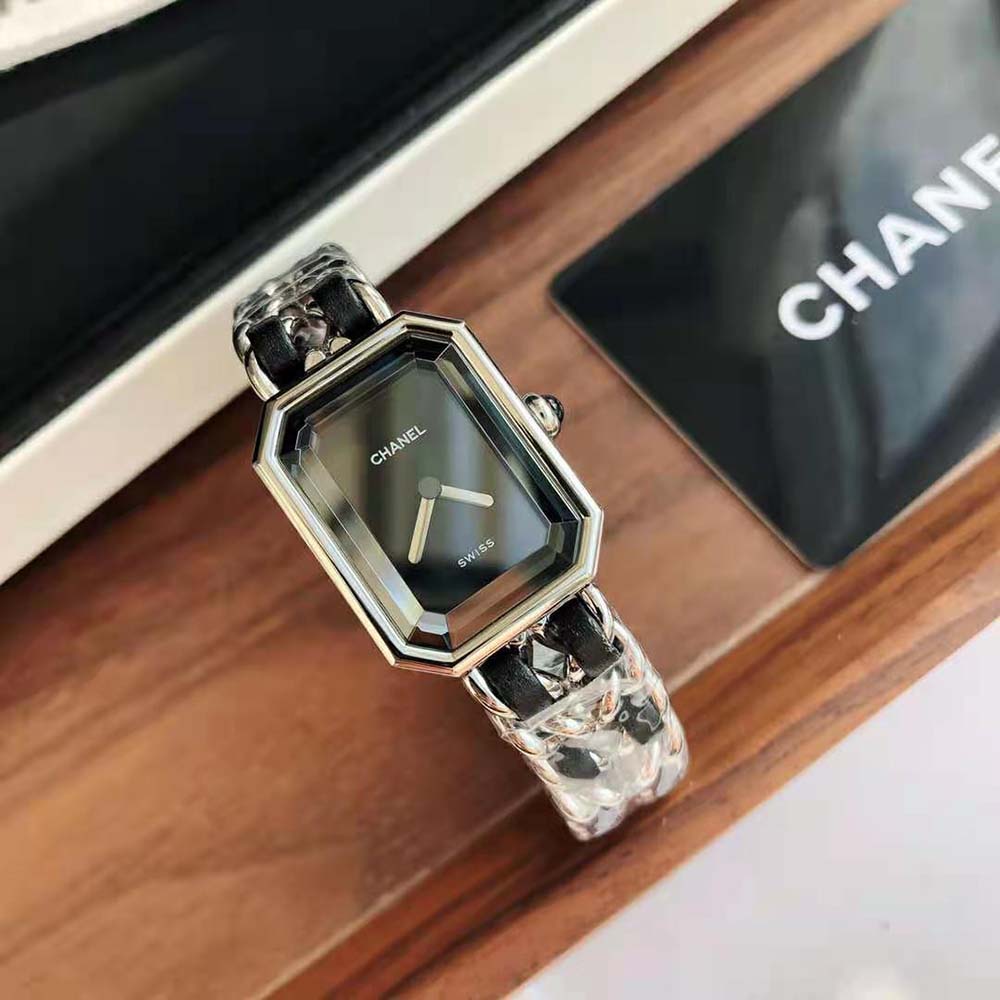 Chanel Women Première Iconic Chain Watch Quartz Movement in Steel-Black (3)