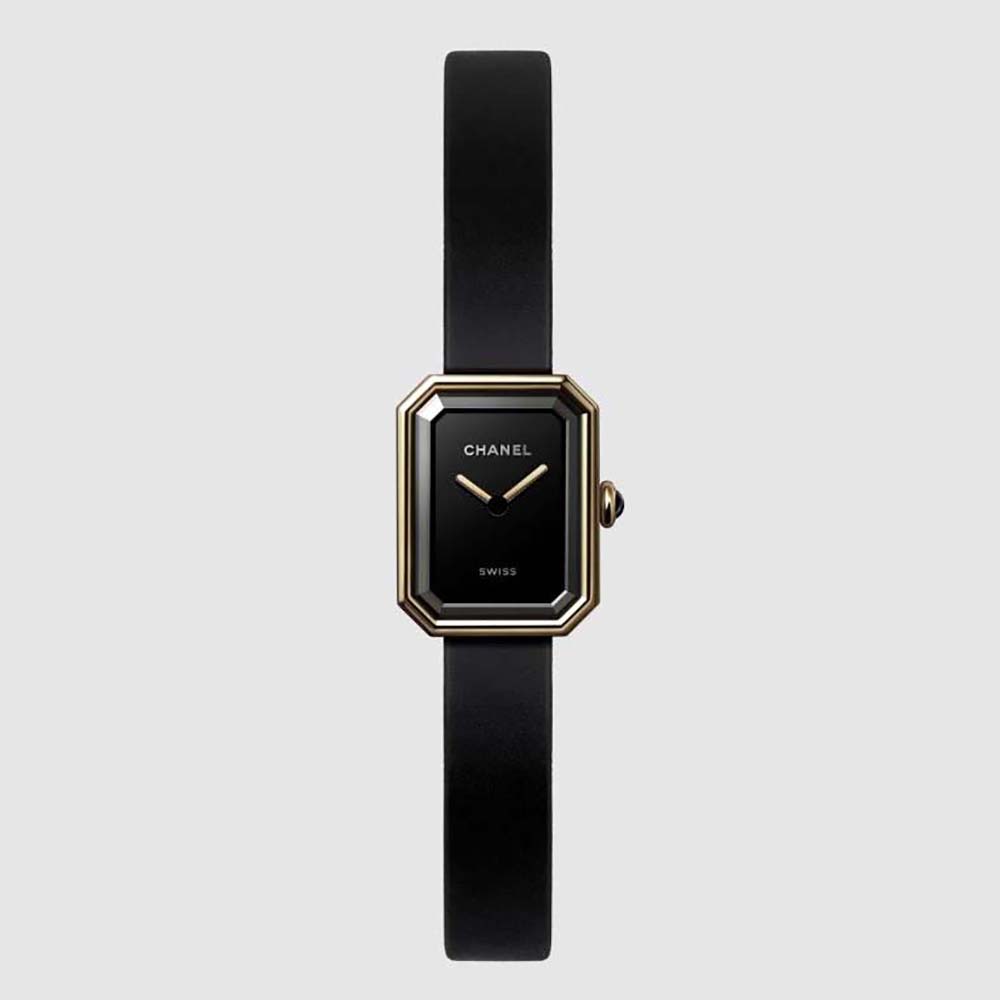 Chanel Women Première Ribbon Watch Quartz Movement in Yellow Gold-Black (1)