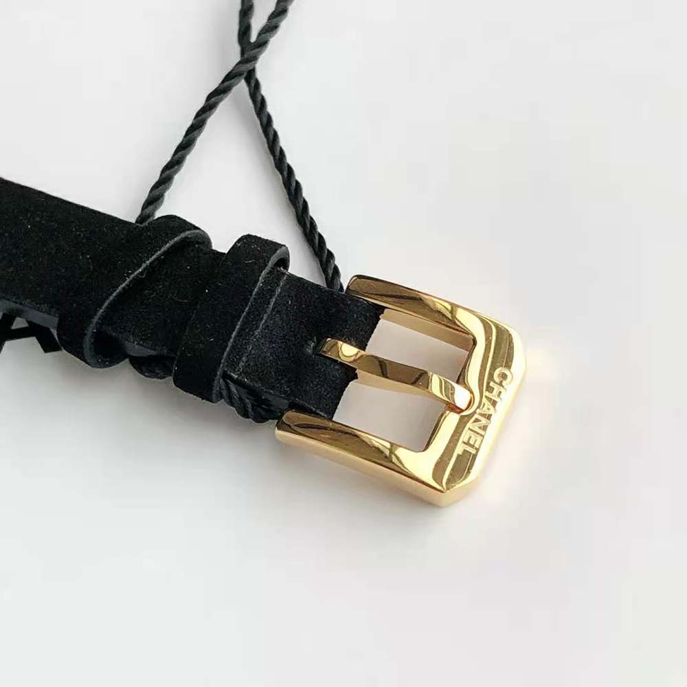Chanel Women Première Ribbon Watch Quartz Movement in Yellow Gold-Black (10)