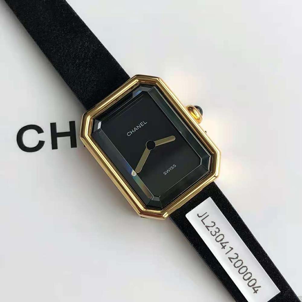 Chanel Women Première Ribbon Watch Quartz Movement in Yellow Gold-Black (2)