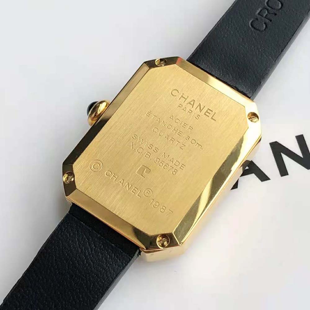 Chanel Women Première Ribbon Watch Quartz Movement in Yellow Gold-Black (9)