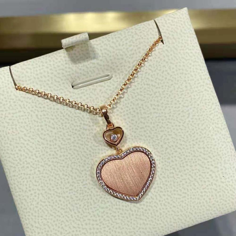 Chopard Women Happy Hearts Pendant in Rose Gold-Pink (5)