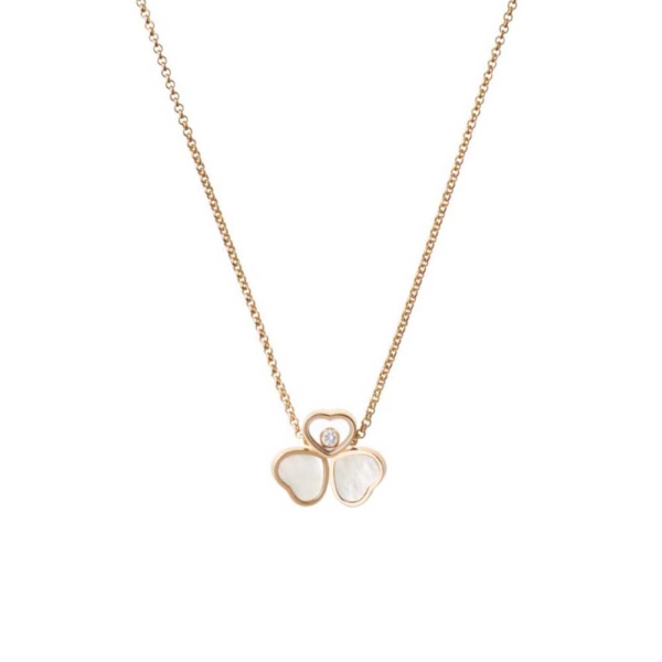 Chopard Women Happy Hearts Wings Necklace Ethical Rose Gold Diamond (1)