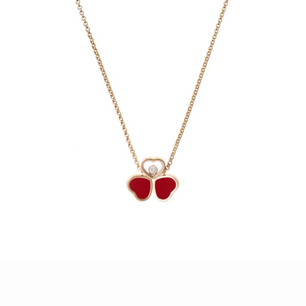 Chopard Women Happy Hearts Wings Necklace in Rose Gold (1)