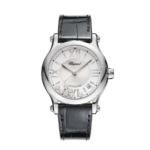 Chopard Women Happy Sport 36 mm Automatic in Stainless Steel-White