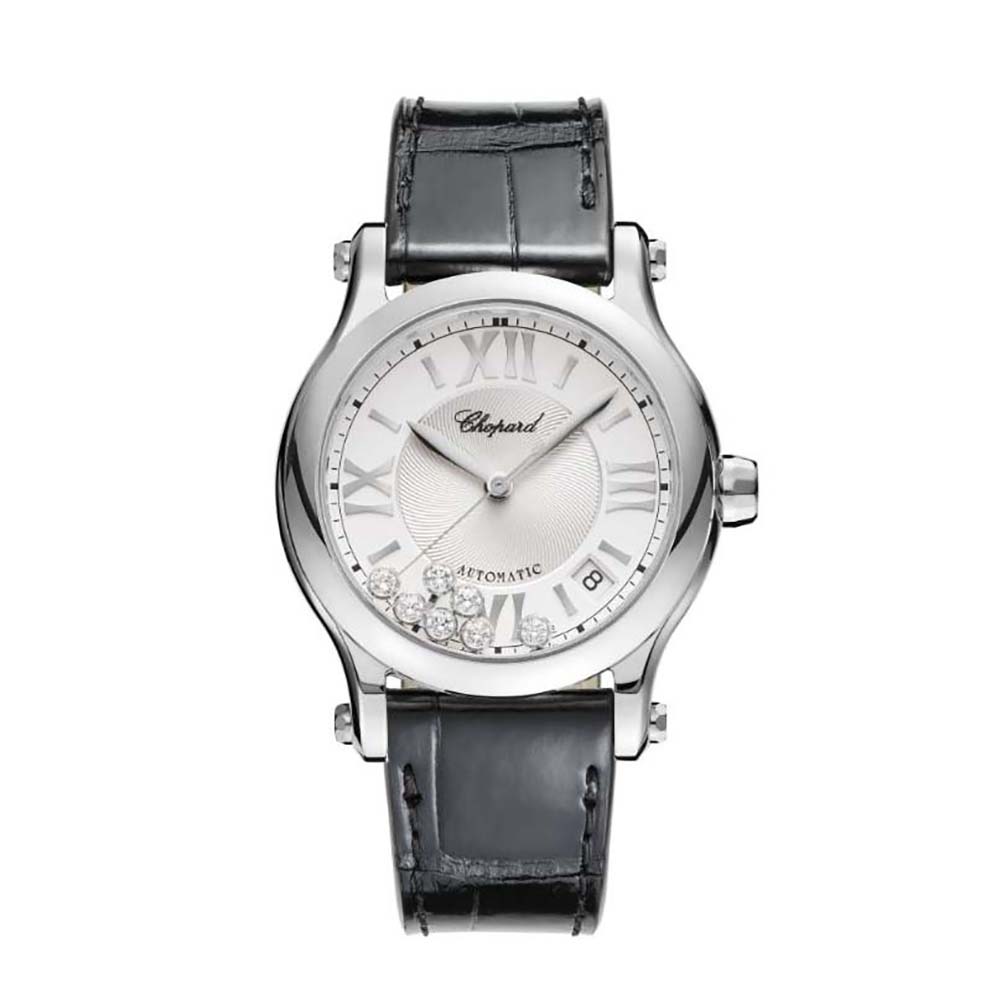 Chopard Women Happy Sport 36 mm Automatic in Stainless Steel-White