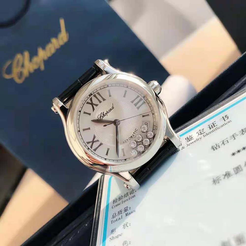 Chopard Women Happy Sport 36 mm Automatic in Stainless Steel-White (2)