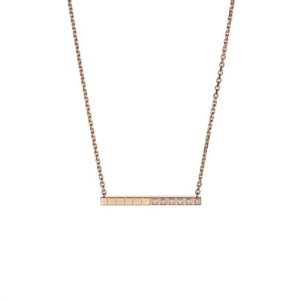 Chopard Women Ice Cube Necklace in Rose Gold