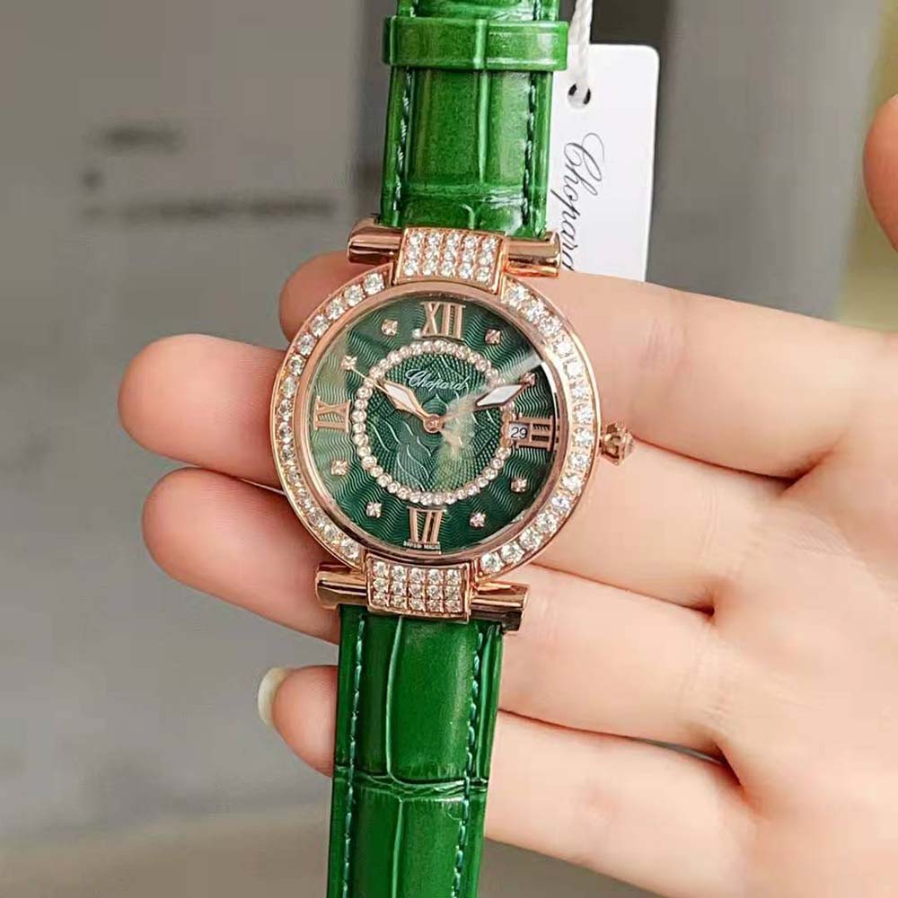 Chopard Women Imperiale Joaillerie Self-winding 36 mm in Rose Gold-Green (2)