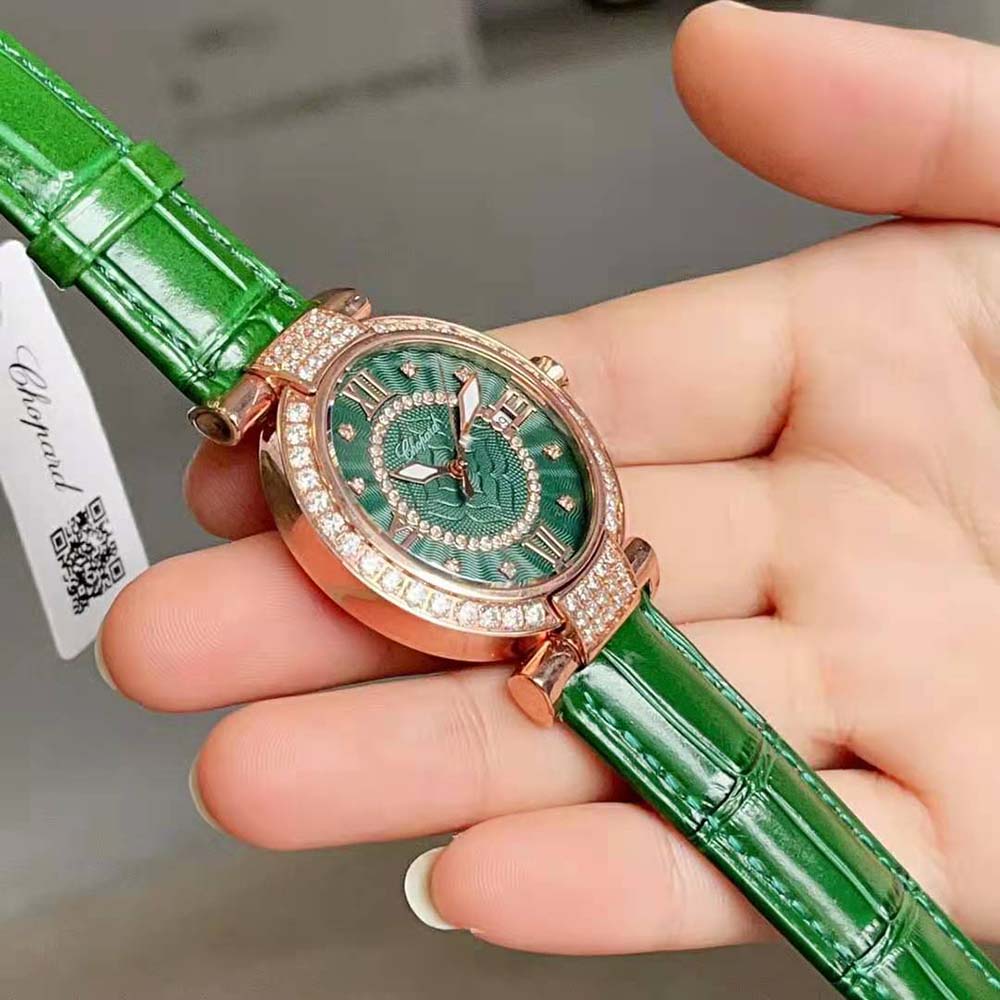 Chopard Women Imperiale Joaillerie Self-winding 36 mm in Rose Gold-Green (7)