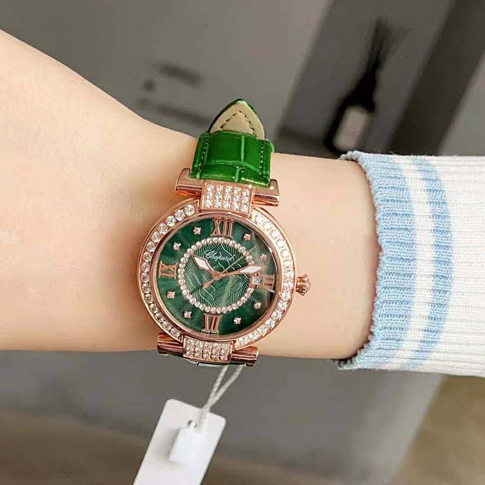 Chopard Women Imperiale Joaillerie Self-winding 36 mm in Rose Gold-Green (9)