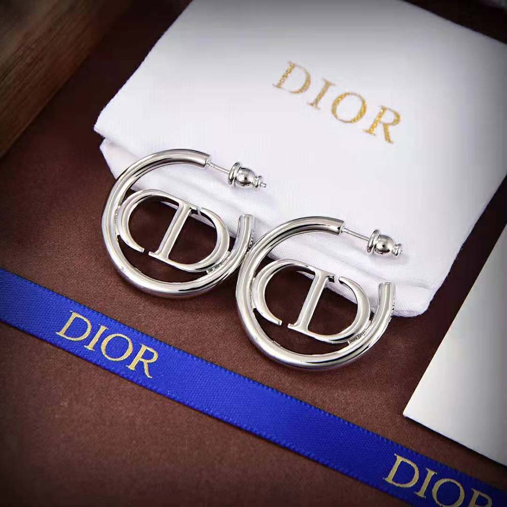 Dior Women 30 Montaigne Earrings Silver-Finish Metal (5)
