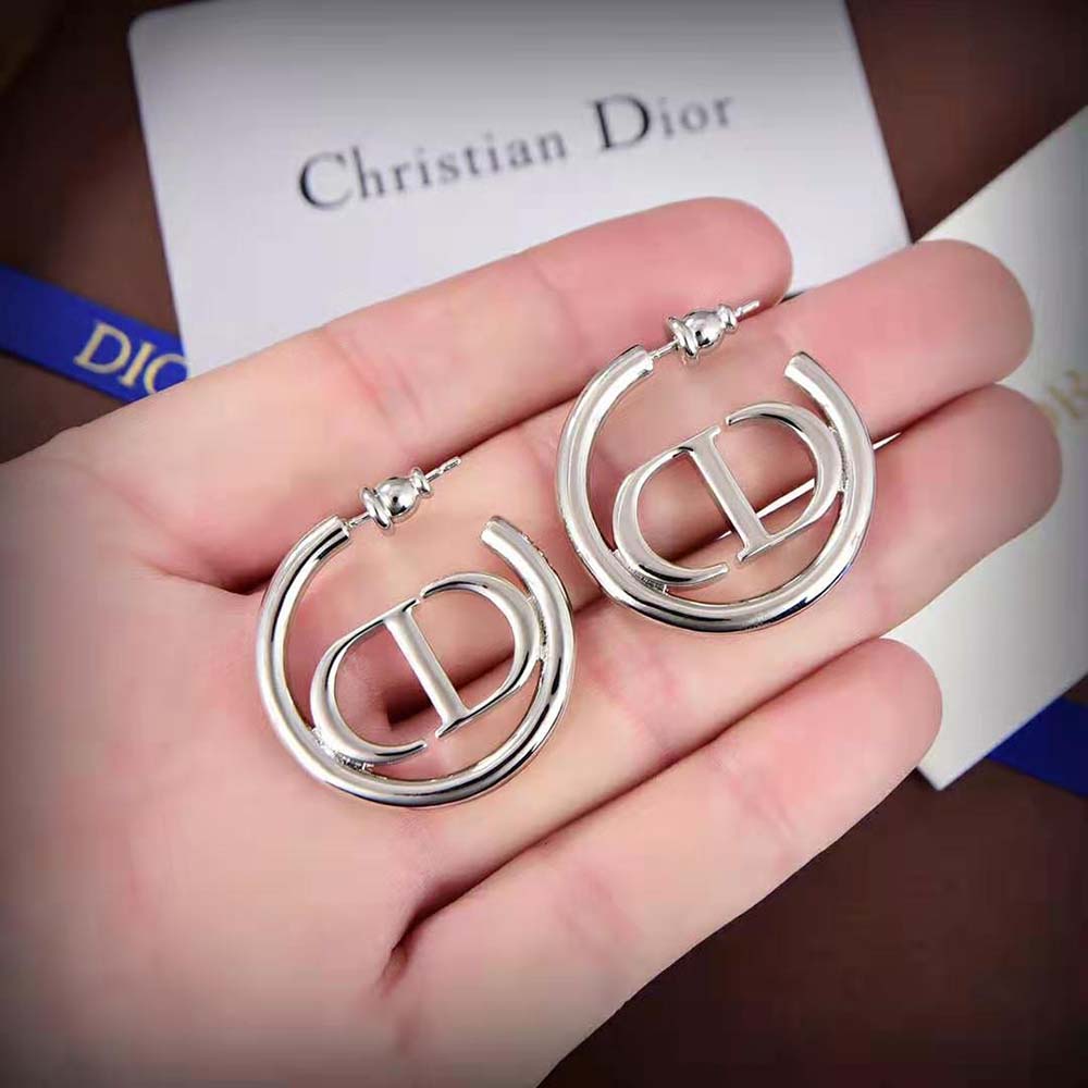 Dior Women 30 Montaigne Earrings Silver-Finish Metal (6)