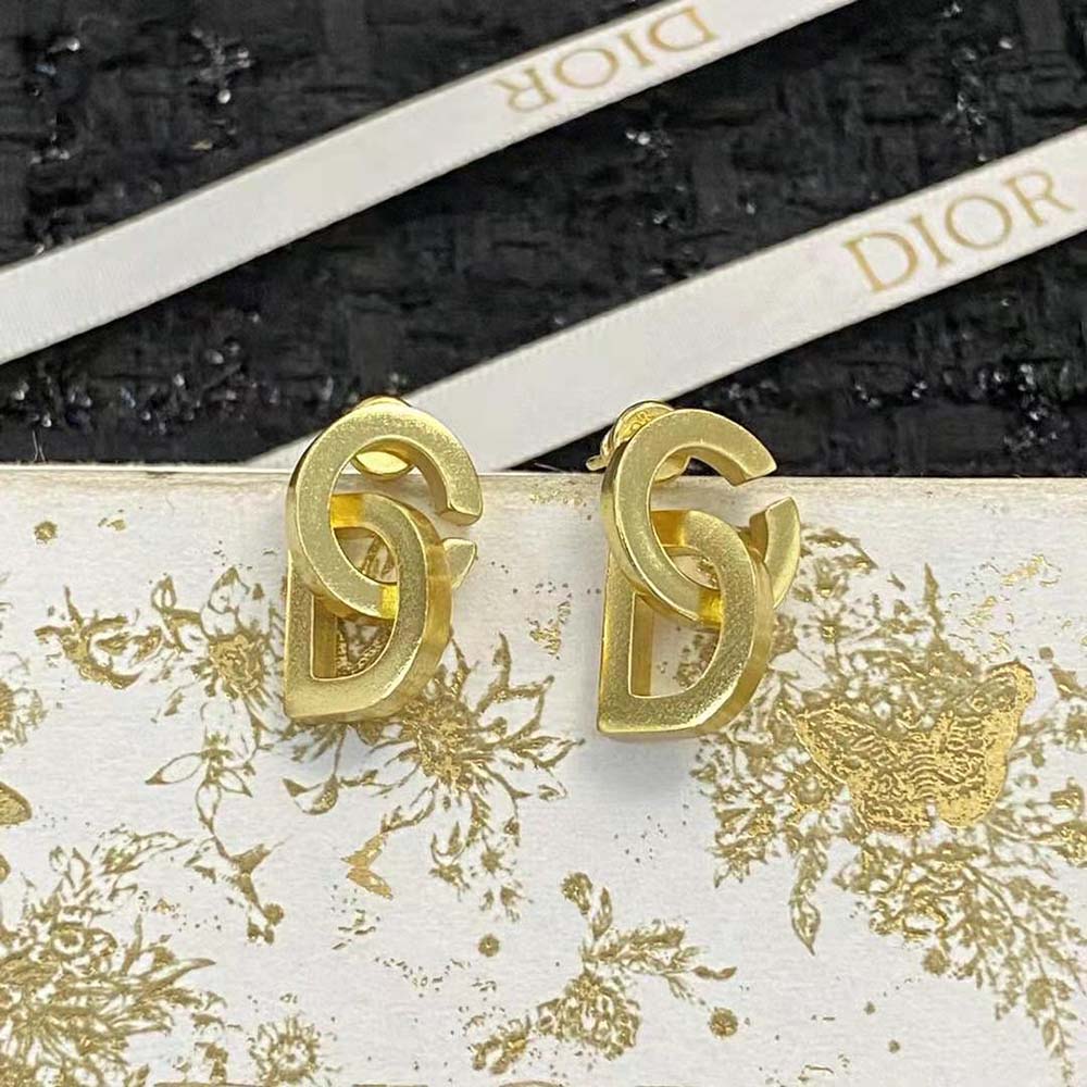 Dior Women CD Lock Earrings Gold-Finish Metal (4)