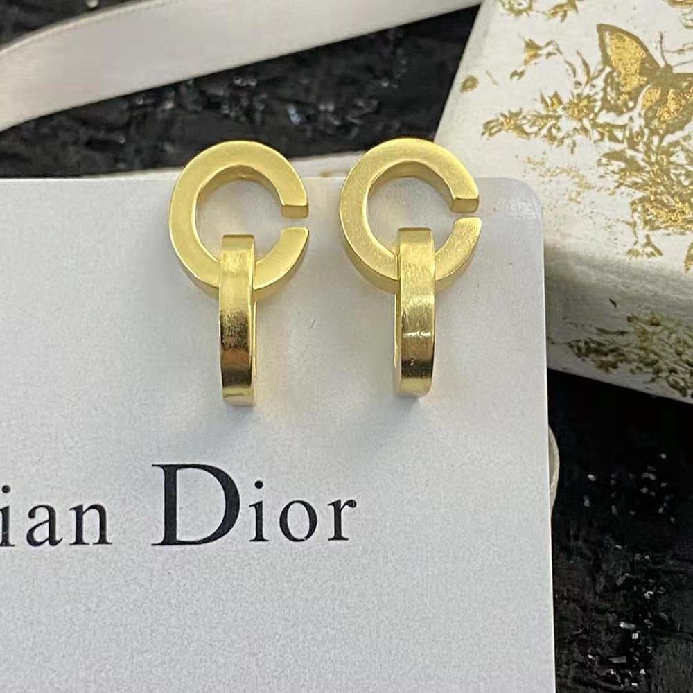 Dior Women CD Lock Earrings Gold-Finish Metal (5)