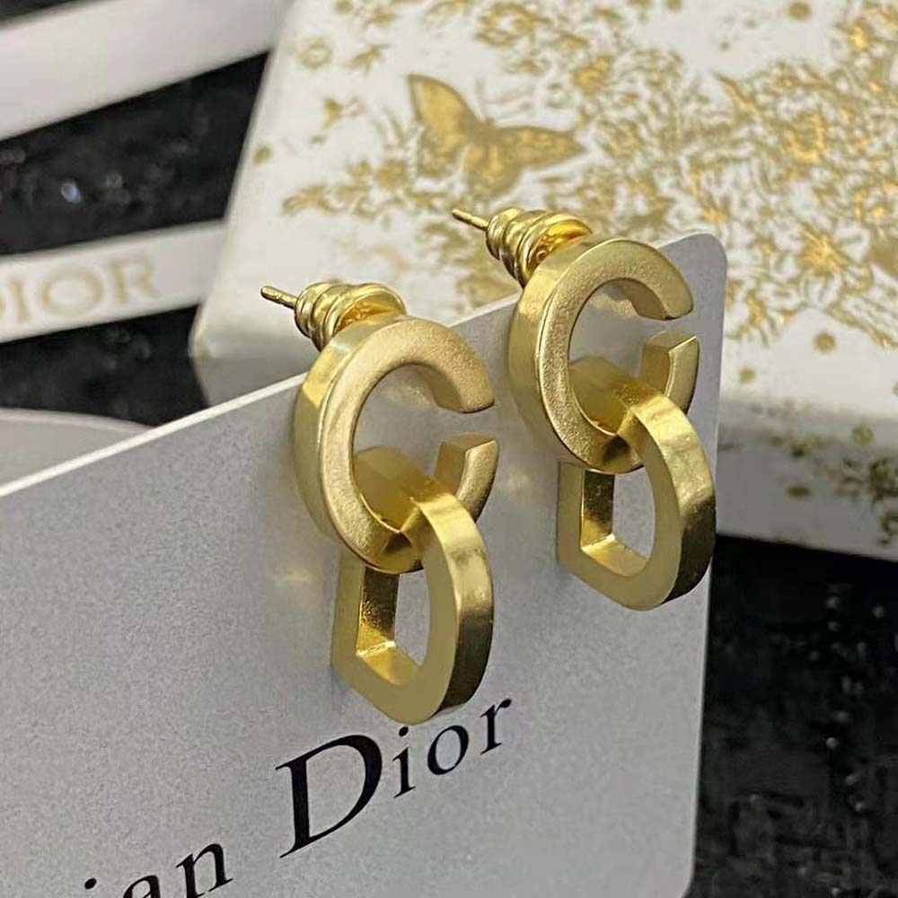 Dior Women CD Lock Earrings Gold-Finish Metal (9)