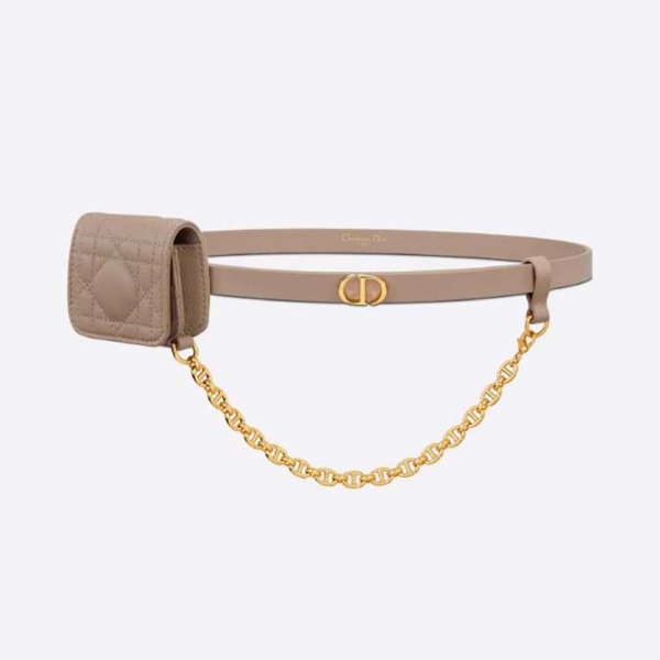 Dior Women Caro Belt with Removable Pouch Hazelnut Smooth Calfskin and Cannage Calfskin 15 MM (1)