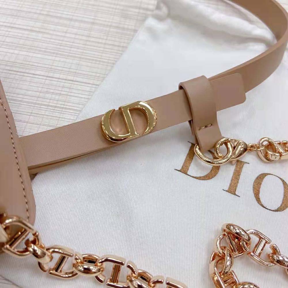 Dior Women Caro Belt with Removable Pouch Hazelnut Smooth Calfskin and Cannage Calfskin 15 MM (4)